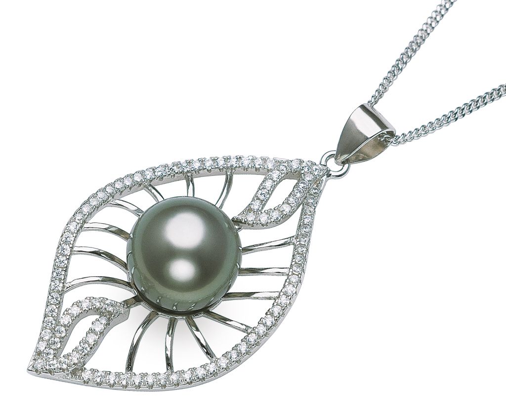 大溪地黑珍珠吊墜（11mm珠/SV/長度約50cm）